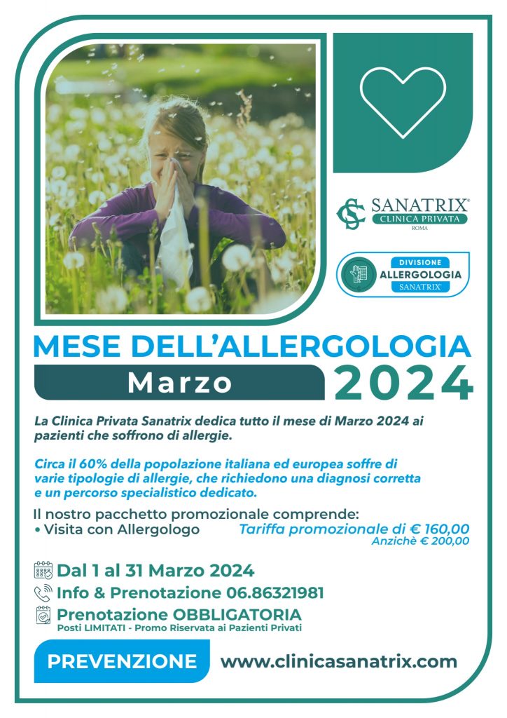 marzo 2024 Clinica Sanatrix Roma mese allergologia